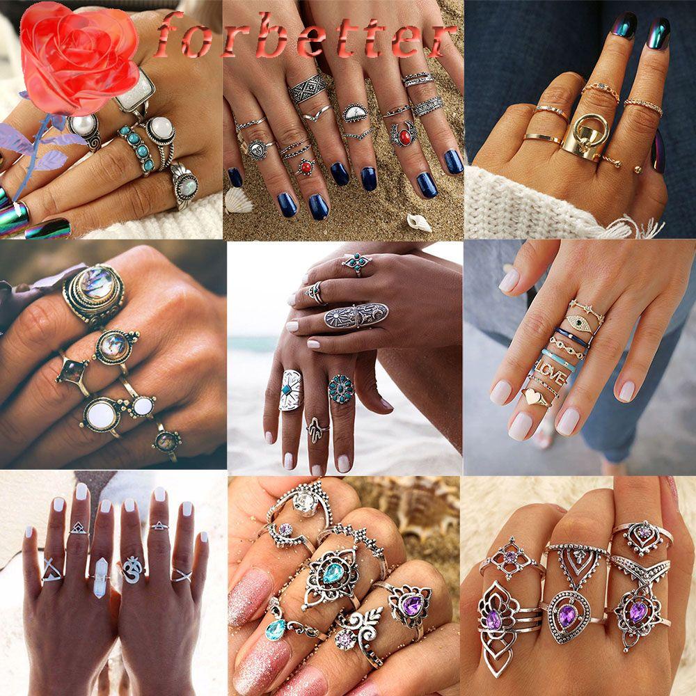 Nhẫn đeo tay họa tiết hình học cá tinh dành cho nữ