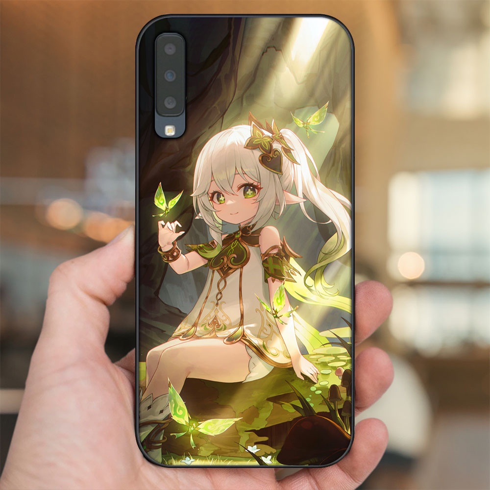 Ốp lưng Samsung A7 2018 viền đen in hình Nahida Genshin Impact