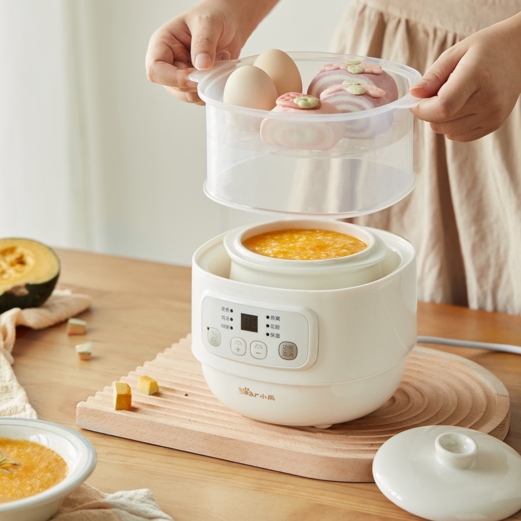 Nồi nấu chậm đa năng 0.8L Bear DDZ-A08T8 - Hàng chính hàng