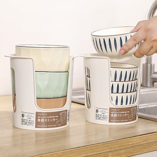 Hộp đựng bát đĩa cất gọn Inomata - Hàng Nhật Bản