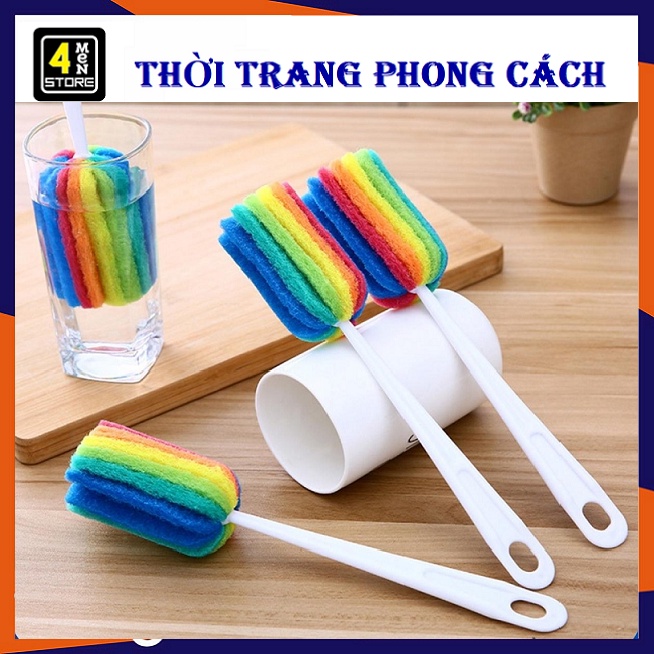 Cây Cọ Rửa Ly 7 Màu - Cọ Rửa Ly Bình Nước Bình Giữ Nhiệt 7 Màu Cầu Vồng