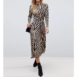 Đầm Ted baker hoạ tiết có dây cột eo