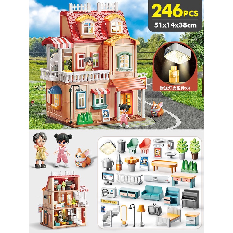 Ngôi Nhà Búp Bê 3 Tầng Feelo 2 mẫu