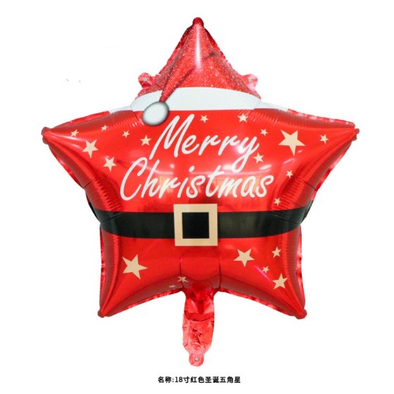 Bong Bóng Trang Trí Merry Christmas Hình Ông Già Noel , Cây Thông , Hộp Quà , Người Tuyết , Bông Hoa Tuyết , Xe Tuần Lộc
