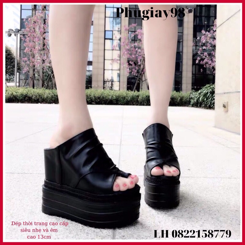 Dép thời trang đế xuồng nữ cao 13cm rất nhẹ và êm hàng nhập chuẩn cao cấp có kèm ảnh thật shop chụp (Hàng ORDER)