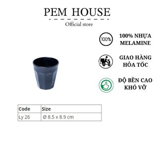 Ly Nhựa Melamine Đen, Ly Nhựa Trà Đá -LY26