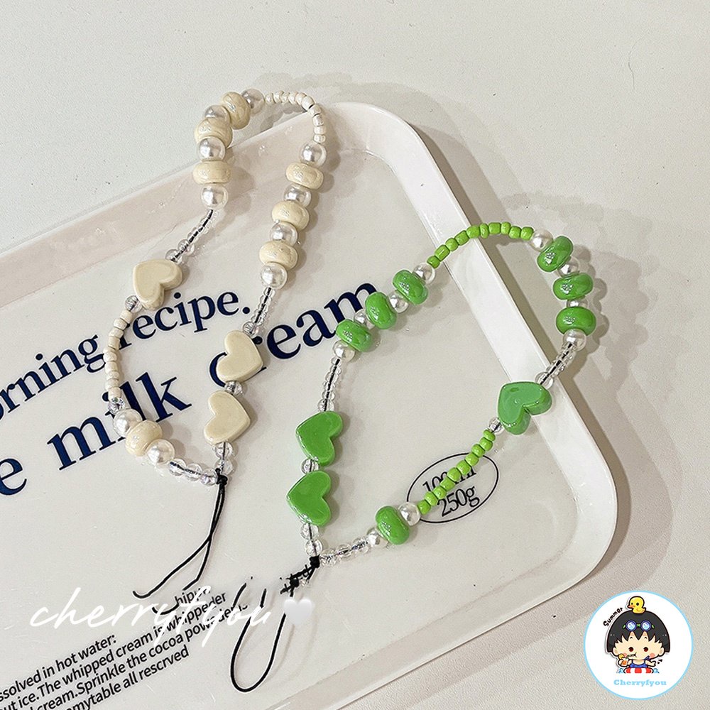 Ốp Điện Thoại Họa Tiết Trái Tim Hoạt Hình Màu Trơn Phối Dây Xích Đeo Tay Chống Rơi Cho IPhone