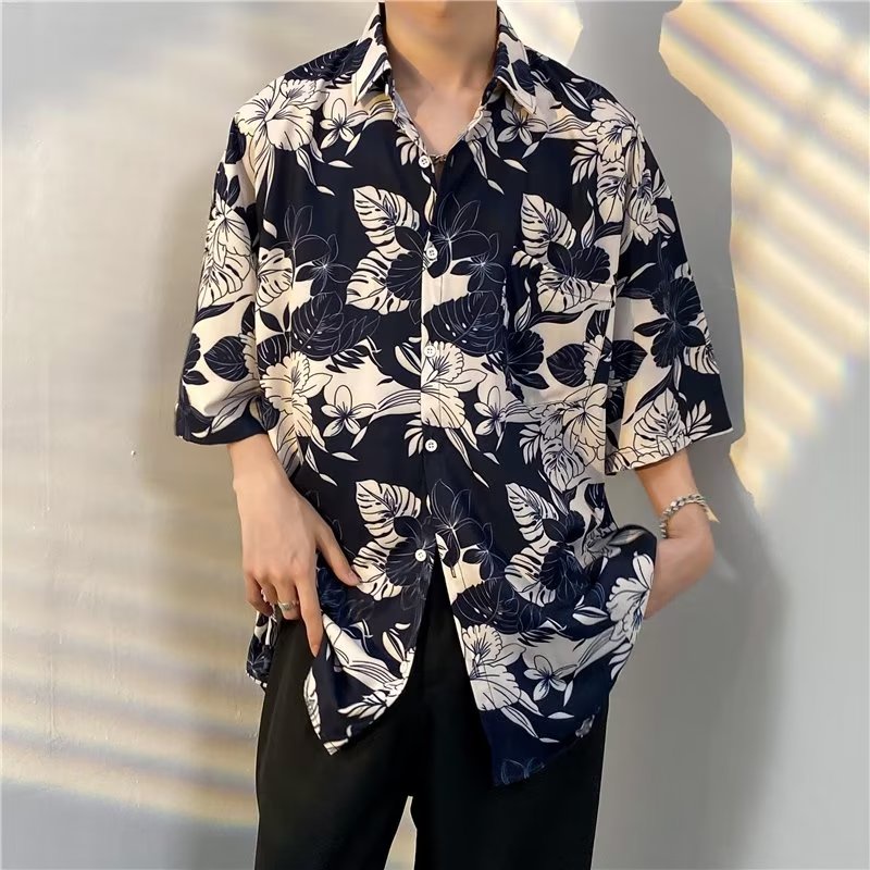 Áo Sơ Mi Tay Ngắn In Họa Tiết Phong Cách Hiphop Thời Trang Mùa Hè Cho Nam