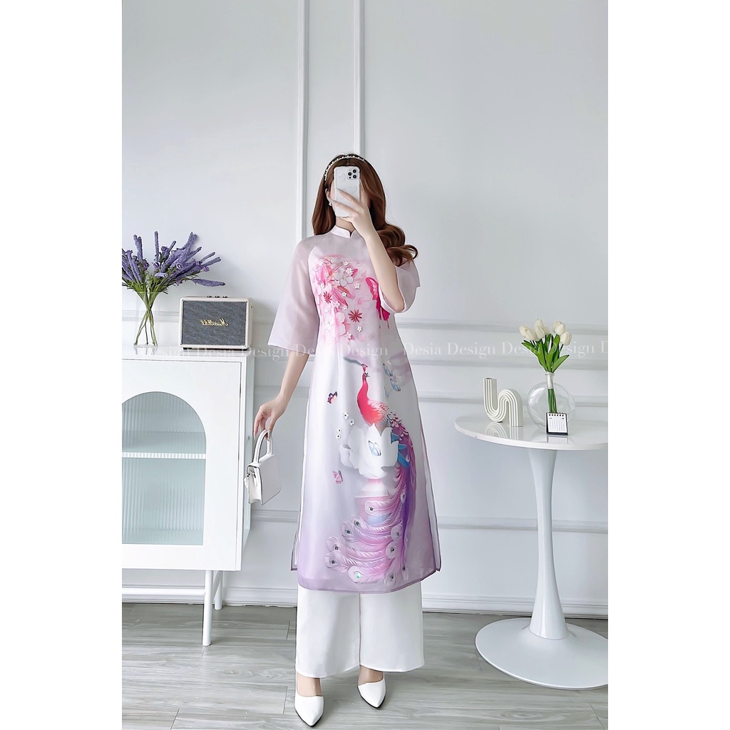 Áo dài thiết kế Hoạ y đính kết nhà Desia
