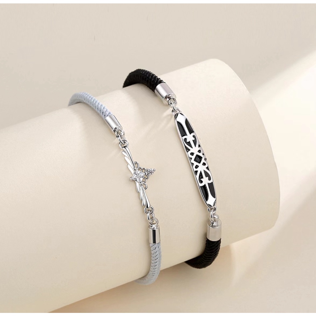 [Cois N] Vòng Tay Cặp Đôi Họa Tiết Guardian Of Love Princess And Knight Làm Quà Tặng Valentine Thời Trang