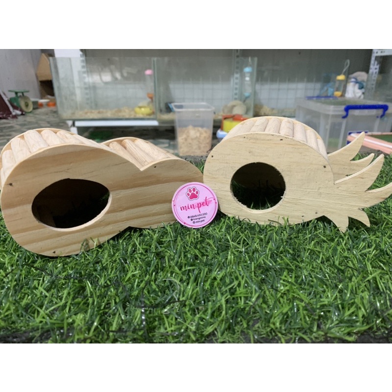 Nhà gỗ tự nhiên đáng yêu cho pet nhỏ