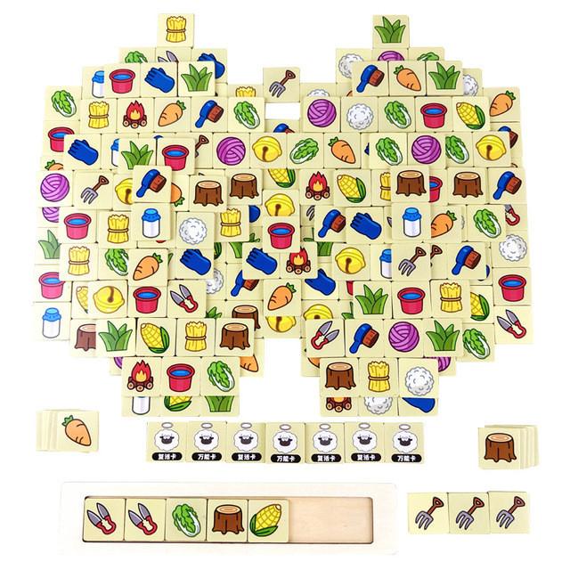 Bộ đồ chơi nuôi cừu bông gồm 248 miếng + 1 thẻ gỗ + 2 que keo cho 2 người chơi