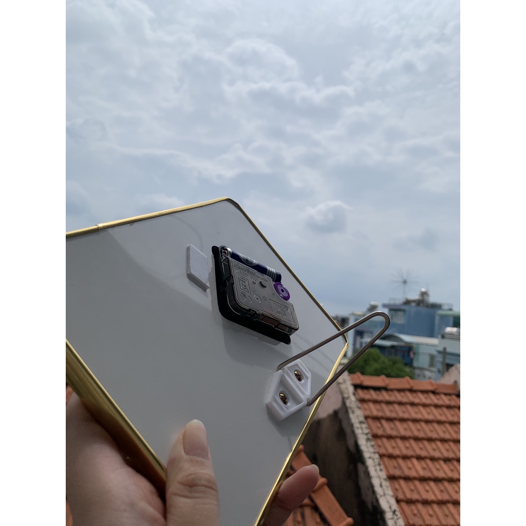 Đồng hồ để bàn tráng gương cao cấp GM9112213 - kim trôi không tiếng ồn  - Mẫu hươu tài lộc