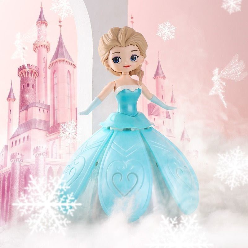 Đồ chơi Búp bê công chúa Elsa nhảy múa xoay tròn phát nhạc có đèn cho bé  - A15