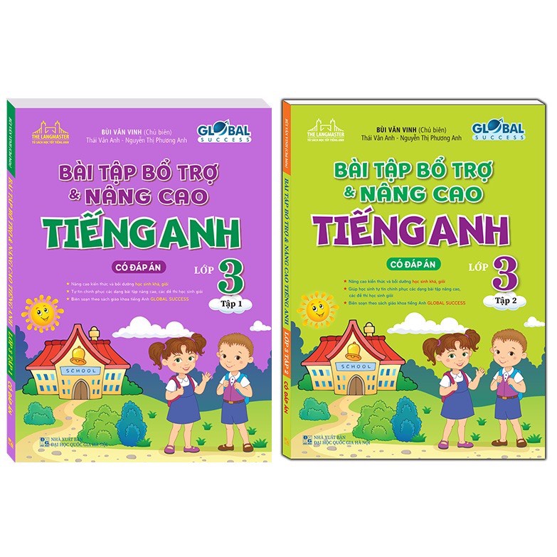 [Mã BMLT35 giảm đến 35K] Sách - Combo GLOBAL SUCCESS - Bài tập bổ trợ và nâng cao tiếng anh lớp 3 ( 2 tập ) (có đáp án)