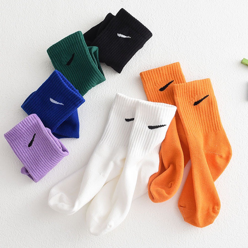 Set 5 đôi tất Nike cao cổ sắc màu cho bé trai bé gái phong cách thể thao