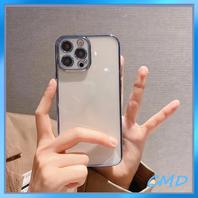 Ốp Điện Thoại Trong Suốt Mạ Vàng Sang Trọng Cho Iphone 7 8 plus / X / xsmax / 11 / 11pro Max / 12 / 12pro / 12 promax / 13 / 14 plus pro promax-1005