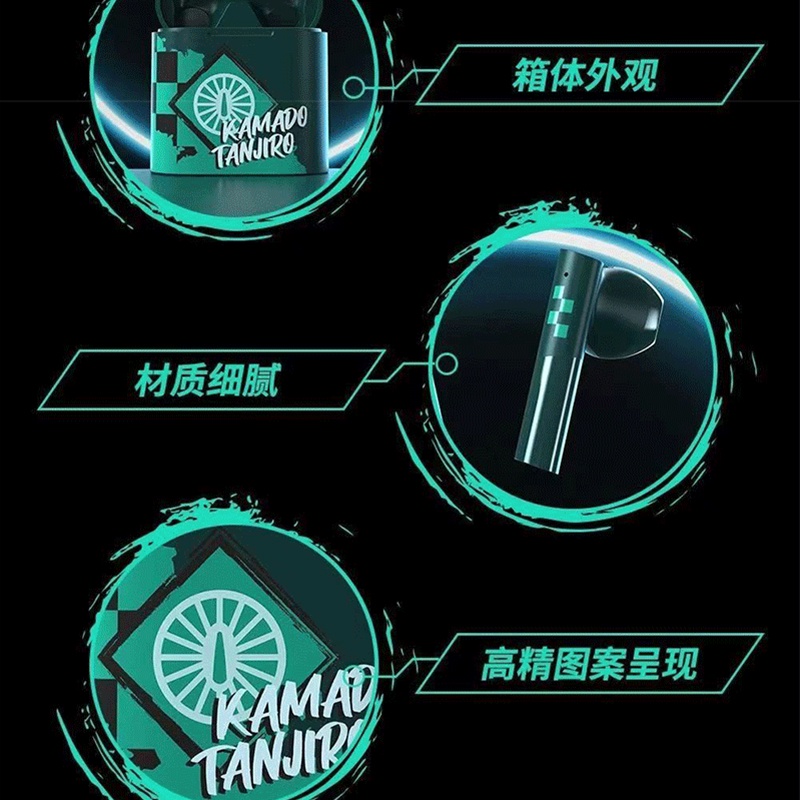 Tai Nghe Không Dây Bluetooth 5.2 TWS Kamado Nezuko HiFi Chất Lượng Âm Thanh Thấp Năm 2022