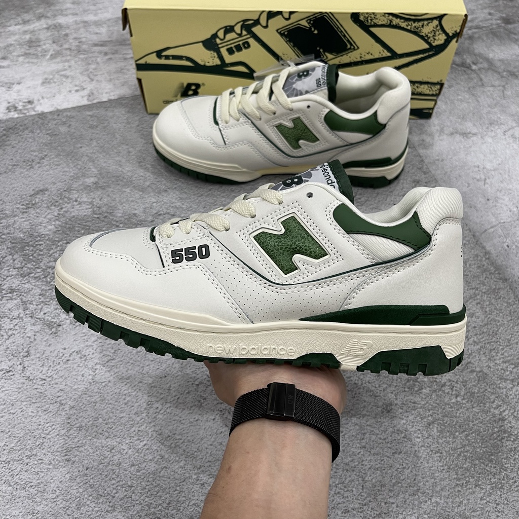 Giày Sneaker Cổ Thấp NB 550 - AIMÉ LEON DOẺ (ALD) X NEW BALANCE 550 White Green - NB550