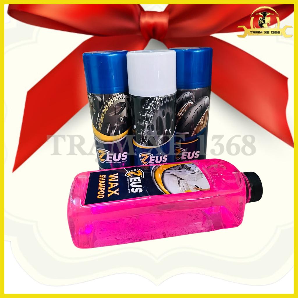 Combo Vệ Sinh Dưỡng Sên Phục Hồi Nhựa Nhám Tặng Xà Bông Rửa Xe 1 Lít