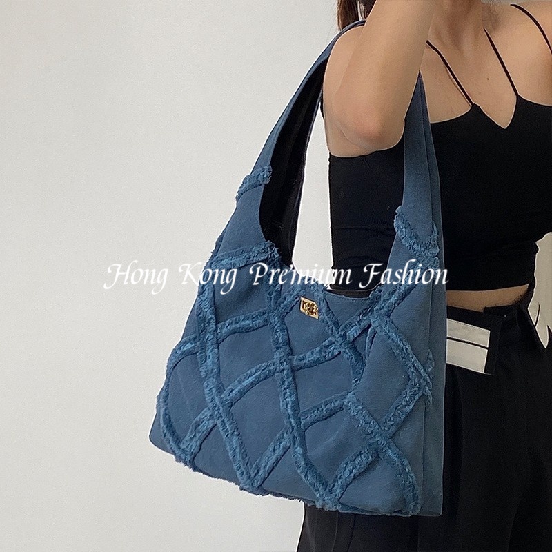 Túi Xách Vải Denim Cao Cấp Thời Trang Đường Phố Hong Kong