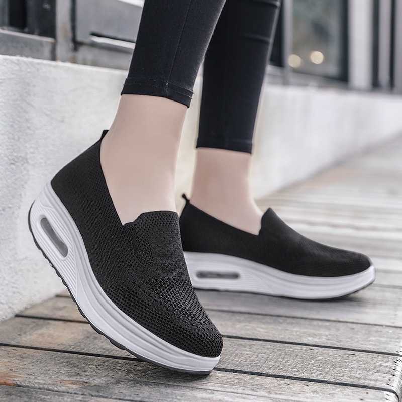 Giày Sneaker Đế Xuồng Thời Trang Cho Nữ