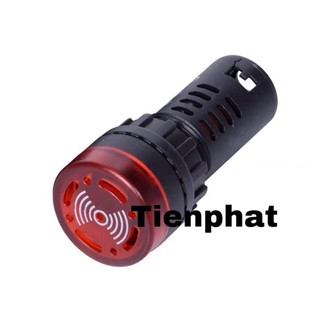 Đèn led ad16-22sm có còi báo động phi 22mm điện áp 24vdc, 220vac màu đỏ
