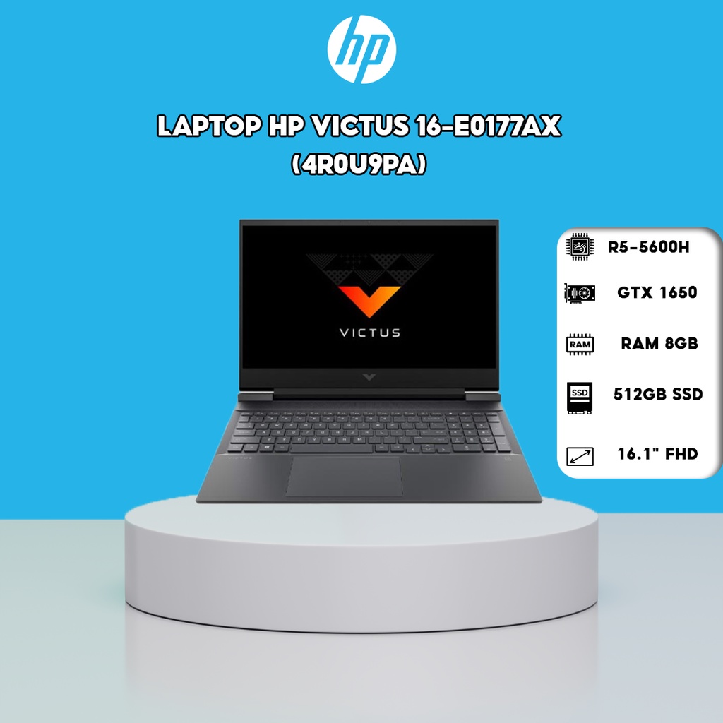 Laptop HP Victus 16-e0177AX 4R0U9PA R5-5600H | 8GB | 512GB | GTX 1650 4GB