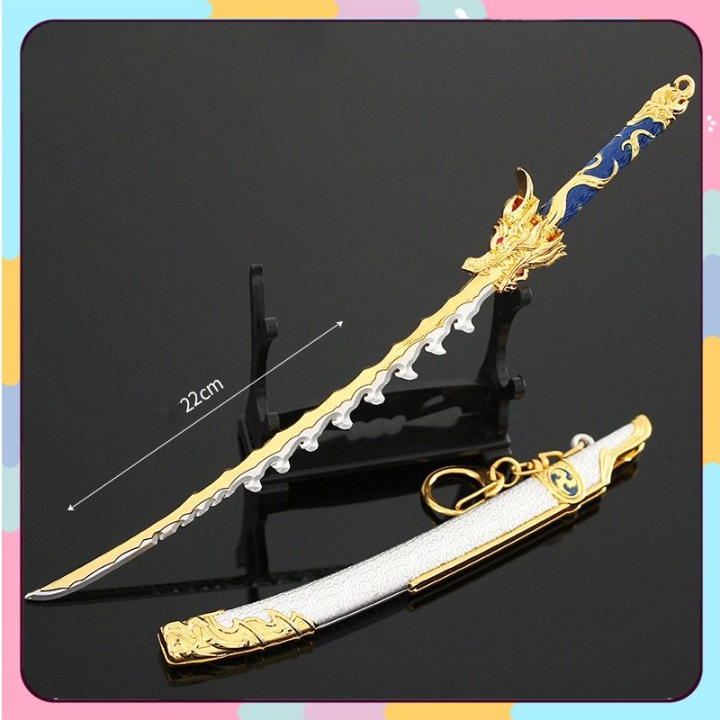 Mô hình Kiếm Rồng Vĩnh Kiếp Vô Gian Naraka Bladepoint Dài 22cm Kim Loại Cao Cấp Mô hình trưng bày trang trí