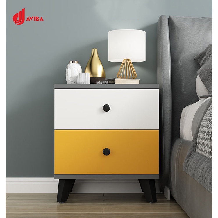Kệ Tủ Đầu Giường 2 Ngăn Aviba Bằng Gỗ Mdf Lõi Xanh Cao Cấp - Tap Đầu Giường Mini Màu Sắc Bắt Mắt Vô Cùng Tiện Dụng