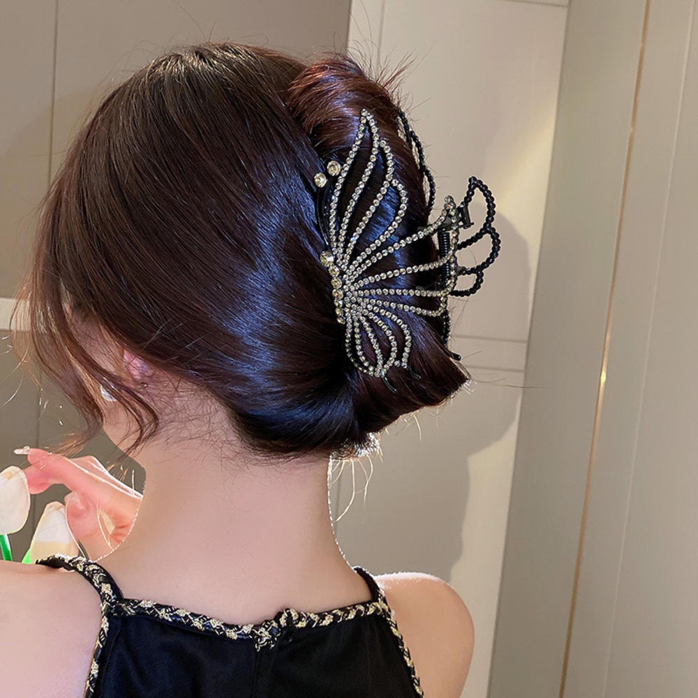Kẹp TóC HìNh BướM ĐíNh Kim Cương Giả ThờI Trang Cho Nữ