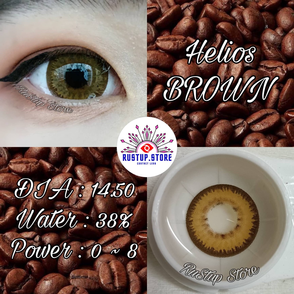 CONTACT LENS dòng HELIOS màu NÂU ~ Từ 0~>8 độ.