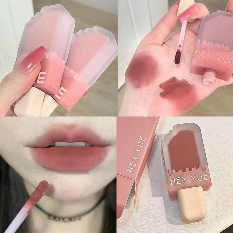 Hey.yue Son Kem Màu Nhung Tươi Tắn Hình Que Kem Cho Nữ