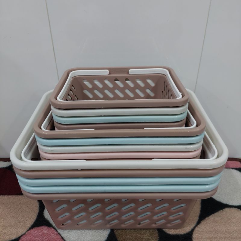 Rổ 2 quai xách đựng đồ phòng tăm-Đựng mỹ phẩm nhựa Đại Triển