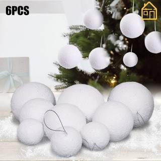 Set 6 trái châu 4 / 6 / 8cm trang trí cây thông noel