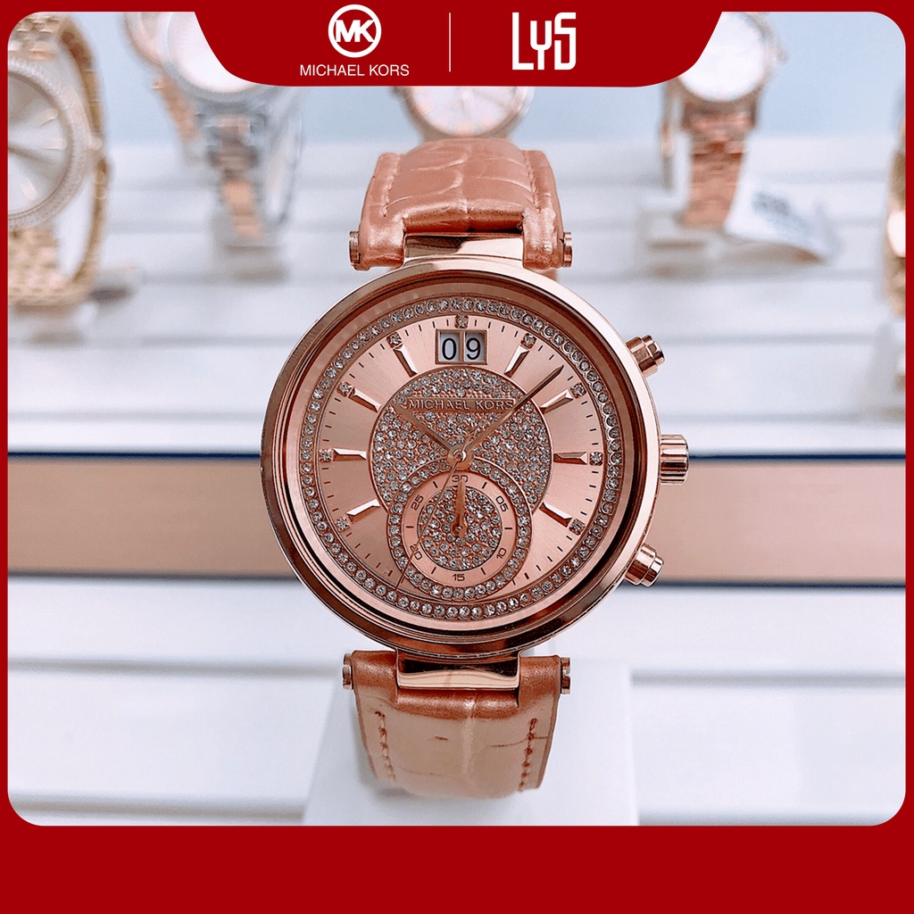 Đồng hồ nữ Michael Kors Sawyer Crystal Pave Dial MK2445