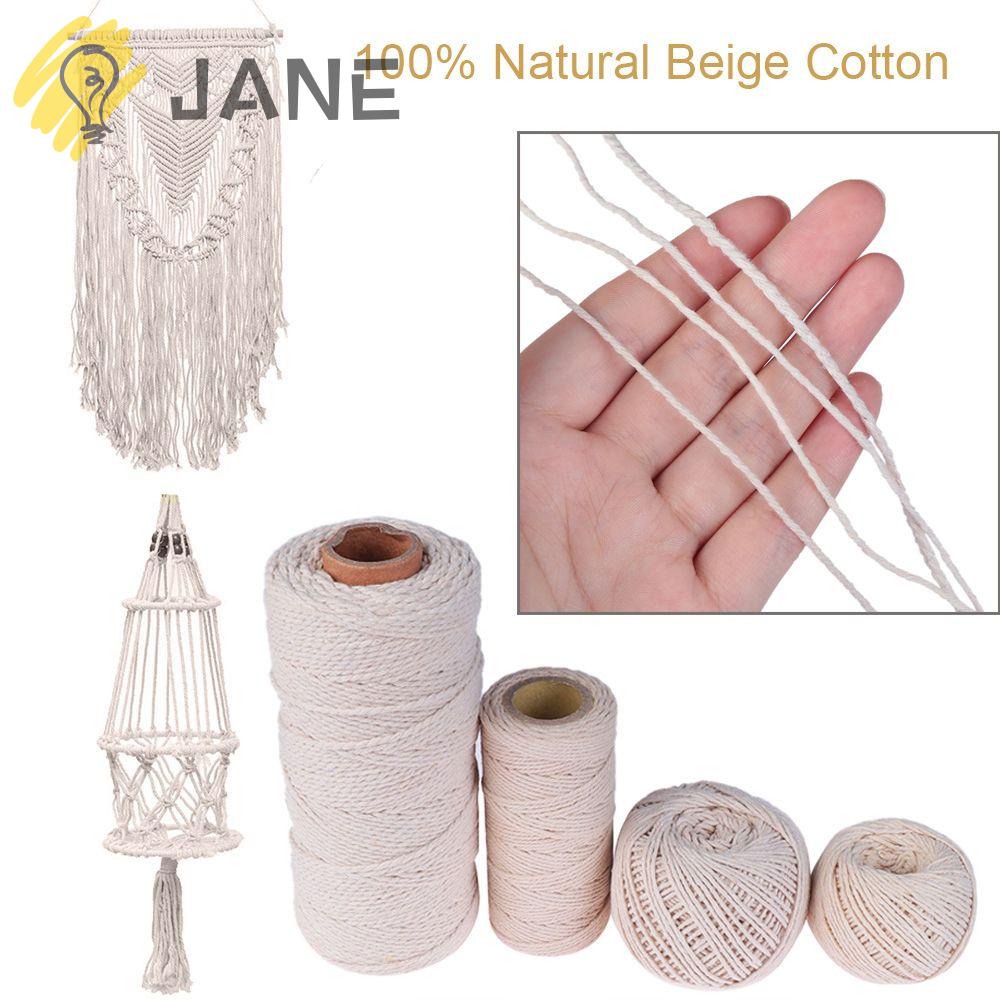 Cuộn Dây Cotton 100% Màu Be Dùng Làm Đồ Thủ Công Diy Mới