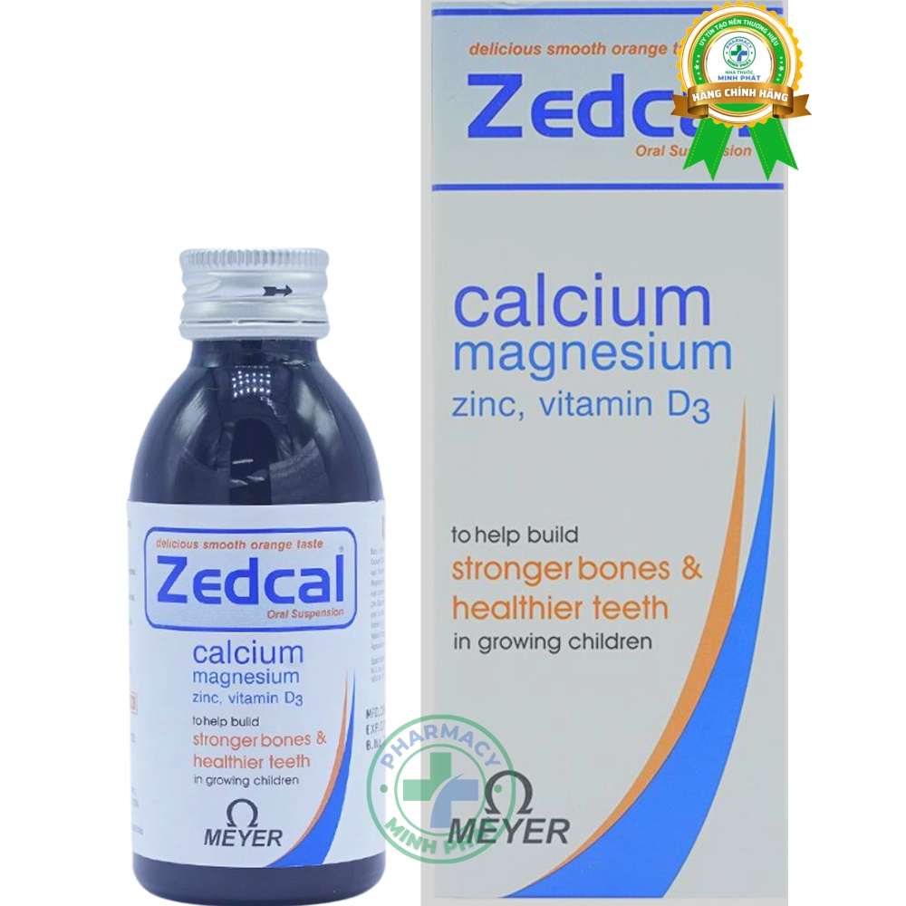 BỔ SUNG CANXI - Zedcal hỗn dịch uống bổ sung calci,magnesi, kẽm, vitamin D3 Chai 200ml
