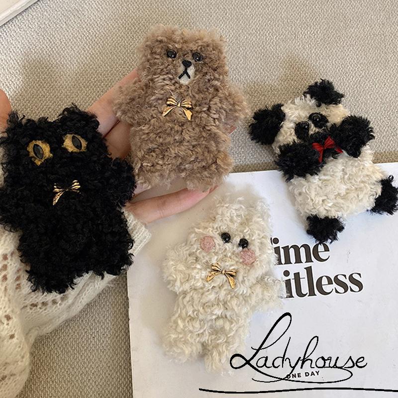 Kẹp Tóc Dạng Thú Nhồi Bông Lớn Họa Tiết Hoạt Hình Dễ Thương Cho Nữ