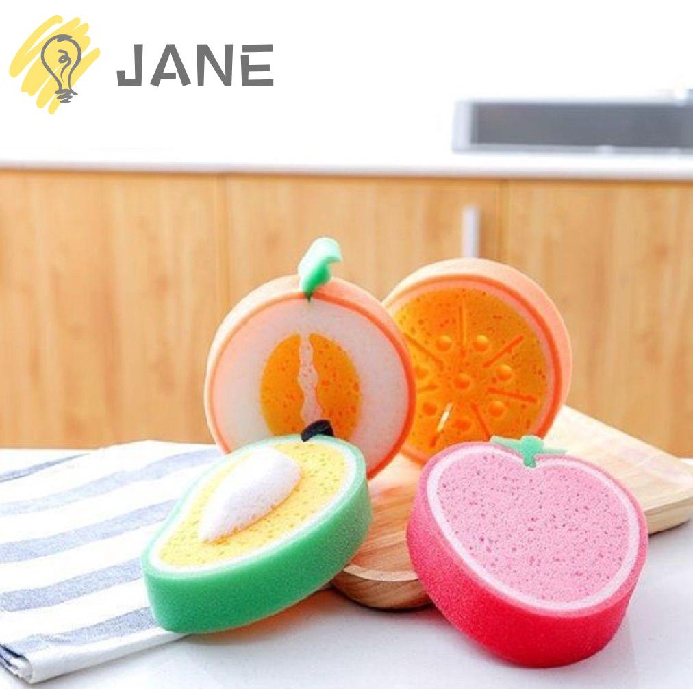 Miếng mút xốp dày dặn hình trái cây dễ thương dùng để rửa chén dĩa