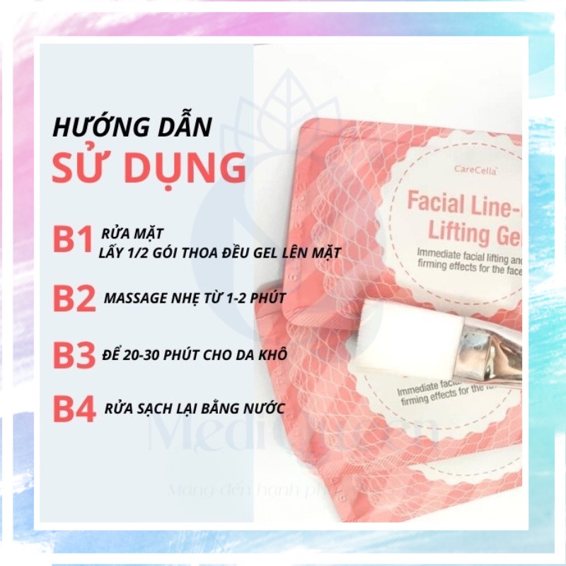 Gel Nâng Cơ Xóa Nhăn CareCella Facial line up lifting gel 16 gói x 9ml
