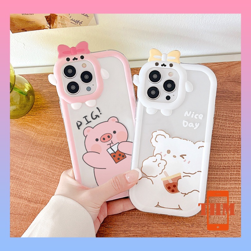 Ốp Điện Thoại Gấu trắng Băng heo Cho Iphone 6 / 6S / 6splus / se / 7 / 7plus / 8 / 8plus / X / xs / xsmax / 11 / 12 / 13 / 14 / Plus / pro / pro max-5029