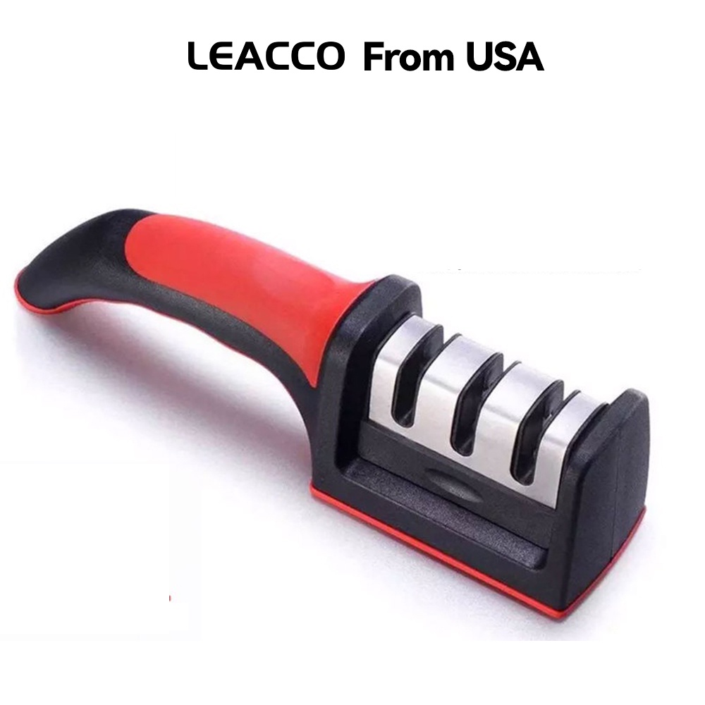 Dụng cụ mài dao thủ công LEACCO SP-red-01 3 giai đoạn cho tất cả các loại dao