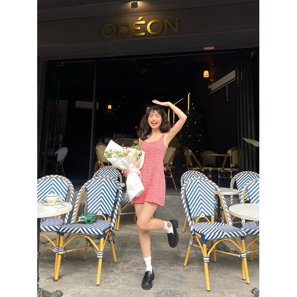 Váy sát nách họa tiết hoa Fleur Dress - Laimer