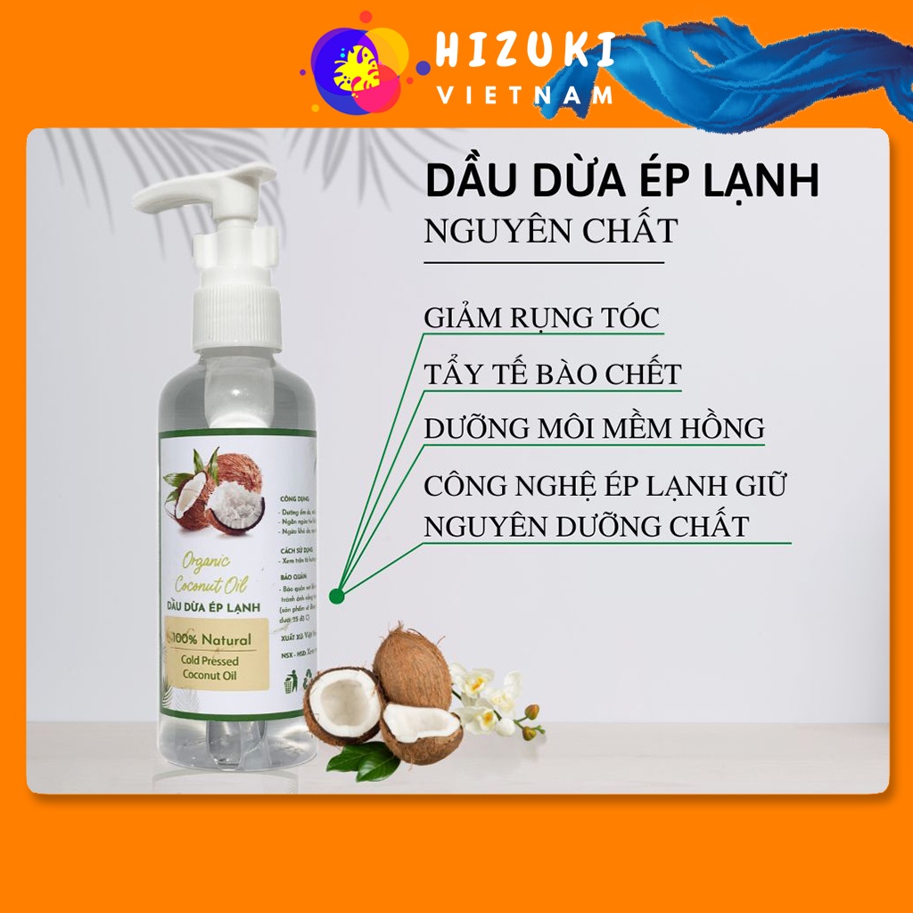 Dầu dừa ép lạnh tinh khiết hàng nguyên chất loại 1 giúp dưỡng tóc, dưỡng mi, massage và chăm sóc da hiệu quả | BigBuy360 - bigbuy360.vn