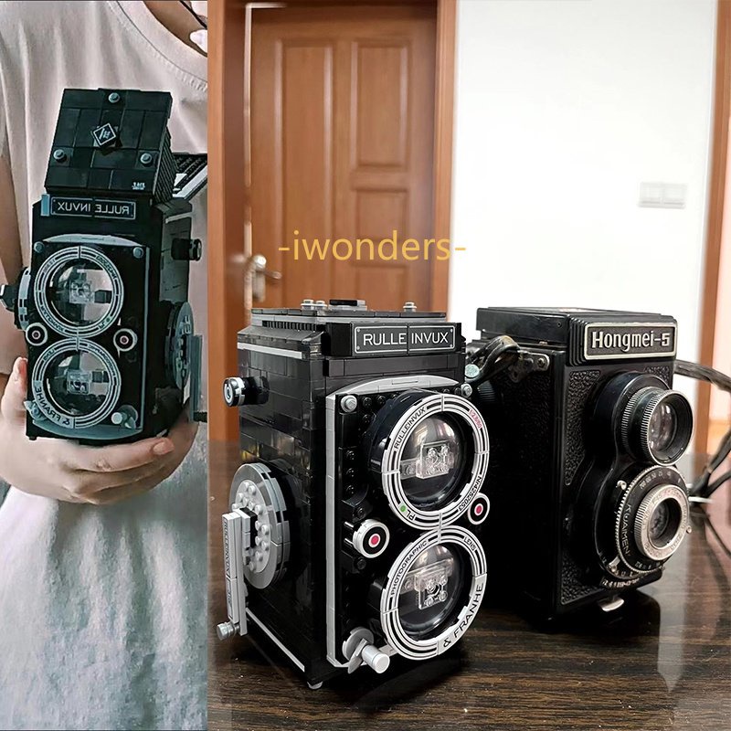 Ý tưởng Máy đánh chữ Khối xây dựng Máy ảnh Đồ chơi cho trẻ em Máy Retro Polaroid Giáo dục Tự làm Mô hình Cậu bé Cô gái Quà tặng Sáng tạo Kids education toys