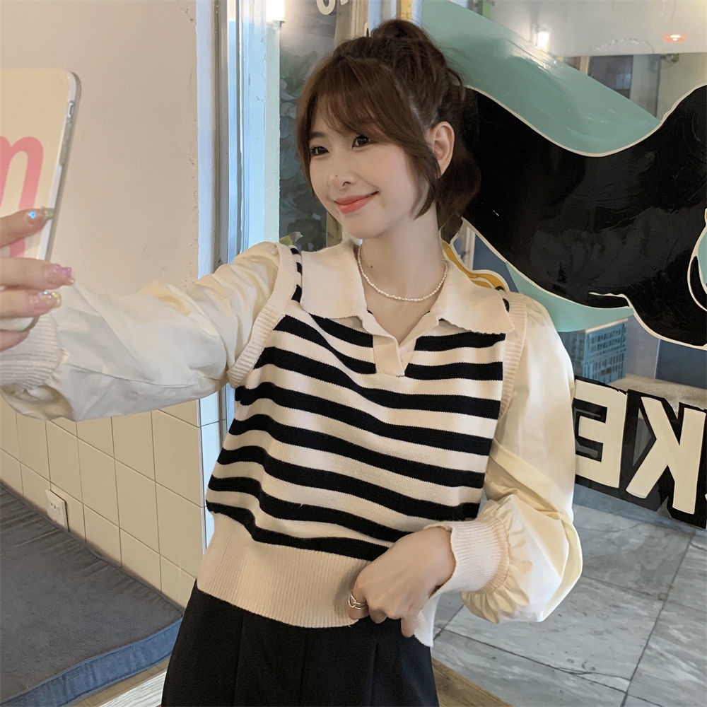 Áo Thun Nữ Dài Tay Kiểu Hàn Quốc Thích Hợp Cho Mùa Thu