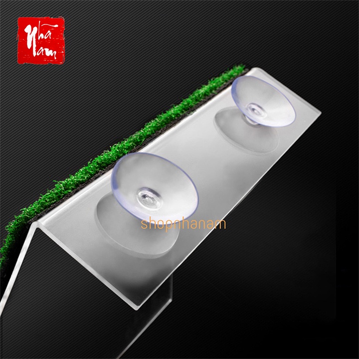 Máng leo phơi nắng cho rùa Đế nhựa cho rùa lót cỏ cao cấp dành cho bể nuôi rùa cảnh