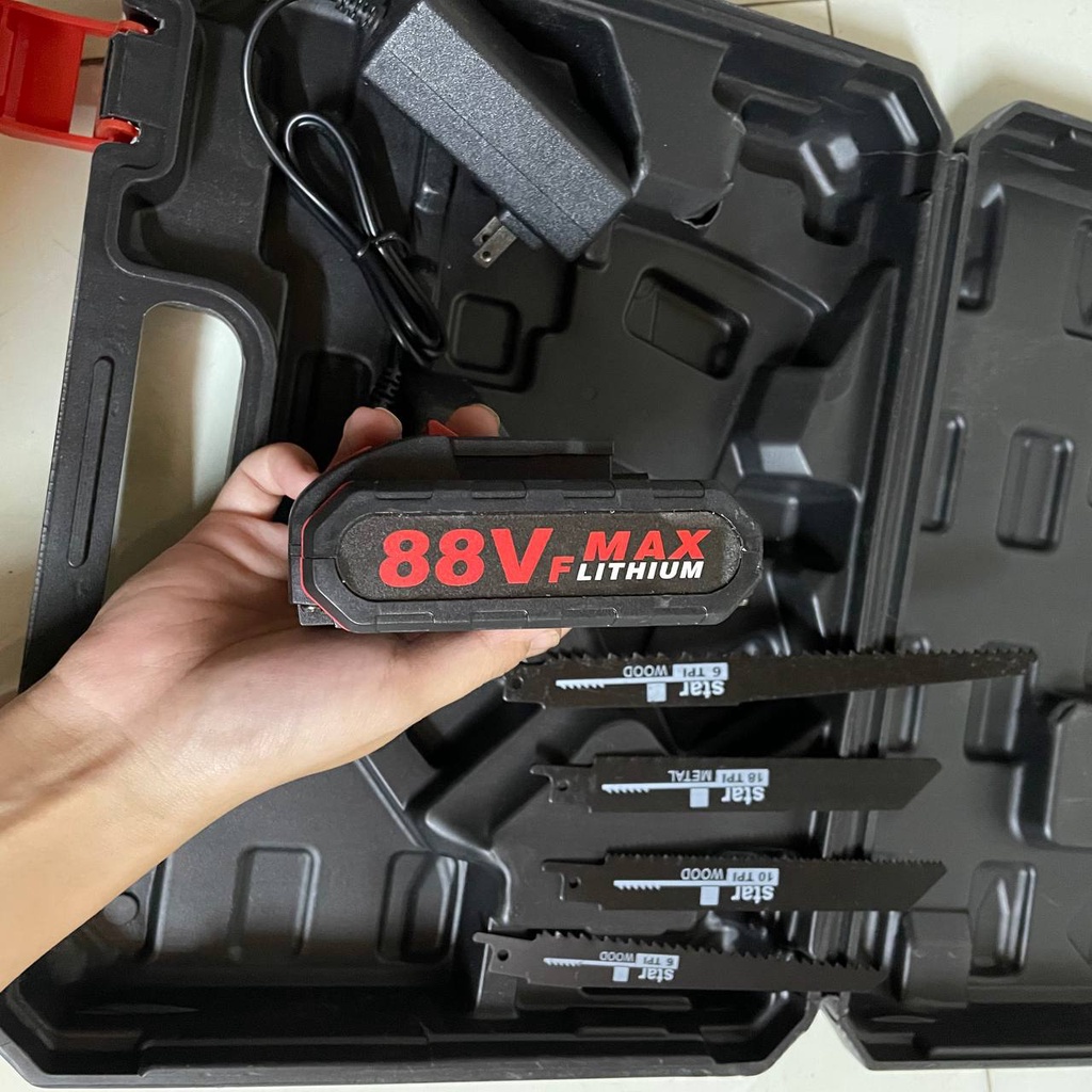 Bộ cưa kiếm công suất 1500w cắt gỗ, tỉa cây, cắt gạch, nhựa