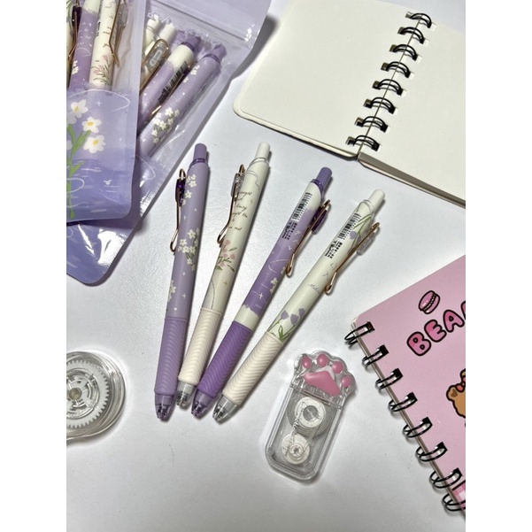 Bút gel bấm MURA Ordinary Daisy mực đen, ngòi 0.5mm